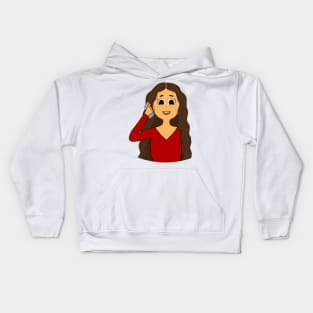 Chatty Character Illustration Kids Hoodie